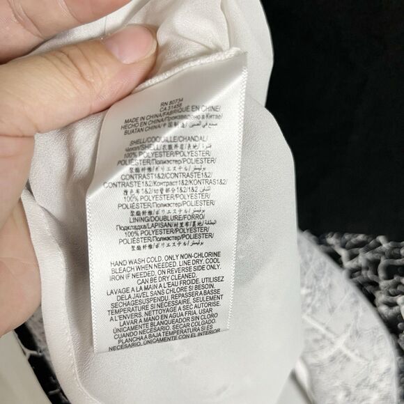 BCBGMaxazria Women's Dress 8 Black Fit Flare Artsy Geometric Classic Minimalist - Picture 5 of 8